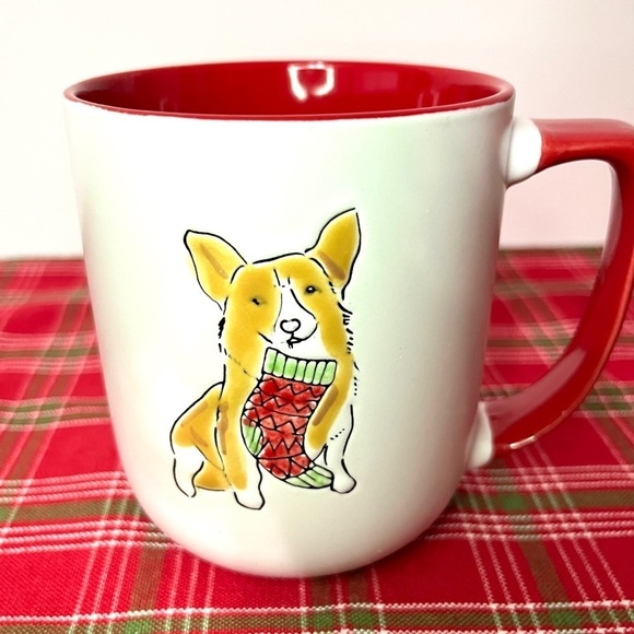 Christmas Corgi with Stocking Coffee Tea Hot Cocoa Mug - Picture 1 of 7